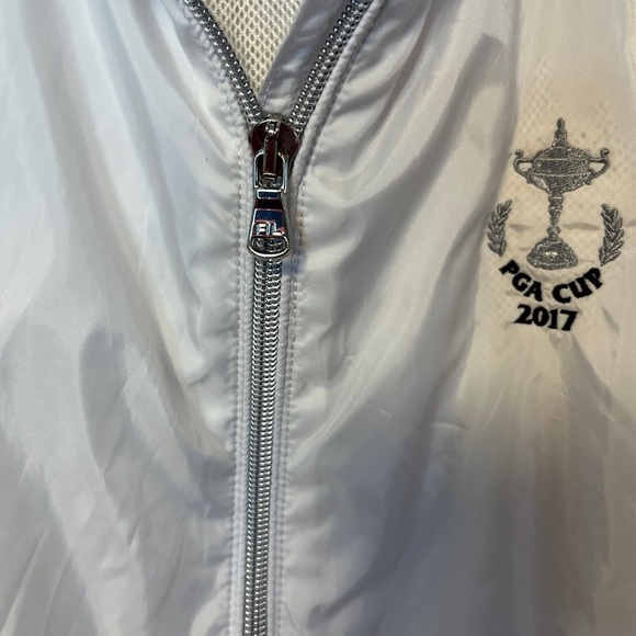 Polo Golf Ralph Lauren PGA Embroidered Golf Vest Silver Hardware Sz M - Picture 9 of 13